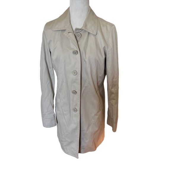 Tan coach pea coat small longer good condition warm - Picture 1 of 5